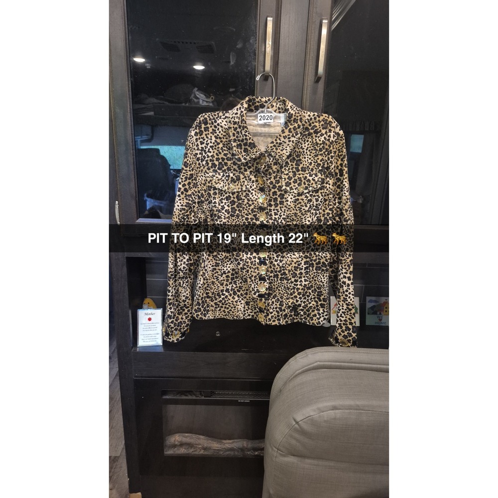π RHINESTONE PREDATOR π€β¨ Leopard Rhinestone Embellished Statement Jacket LP - Picture 10 of 12